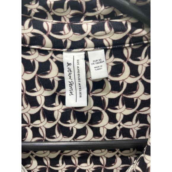 & Other Stories Print Collared Long Sleeves Blouse Sz XS - Picture 3 of 7